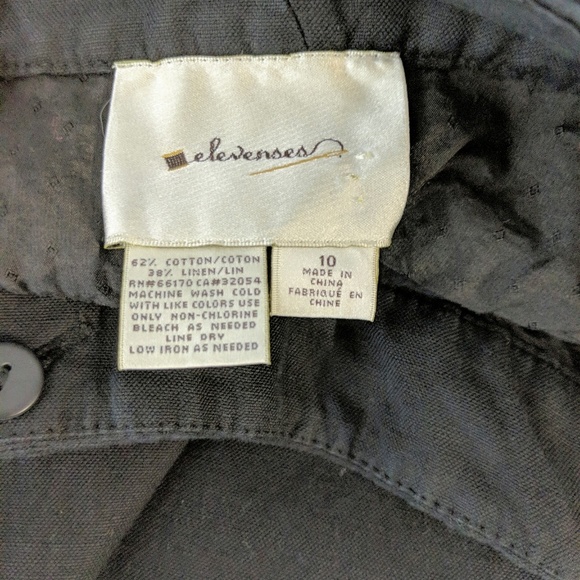 Anthropologie Elevenses Black Sailor Pants - Picture 5 of 12